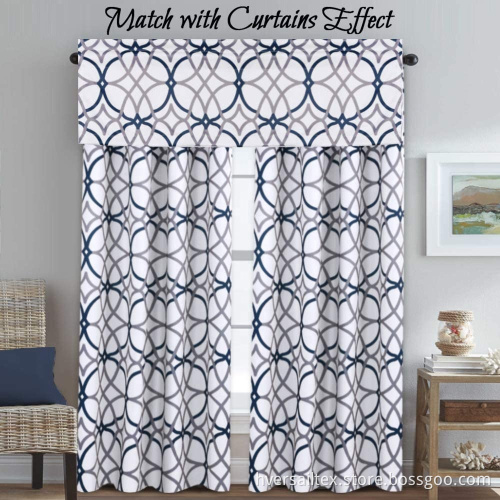 Rod Pocket Curtains Set Short Curtain Windows